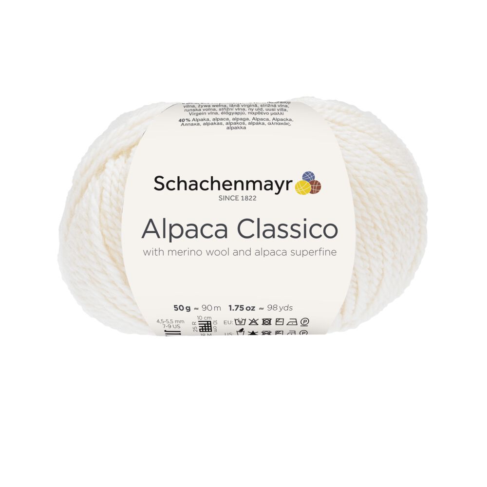 Schachenmayr Alpaca Classico 50g 00002 wollweiß