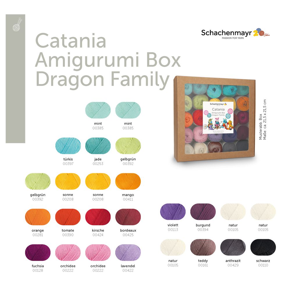 Schachenmayr Catania 25x20g  Box Dragon Family DE / EN